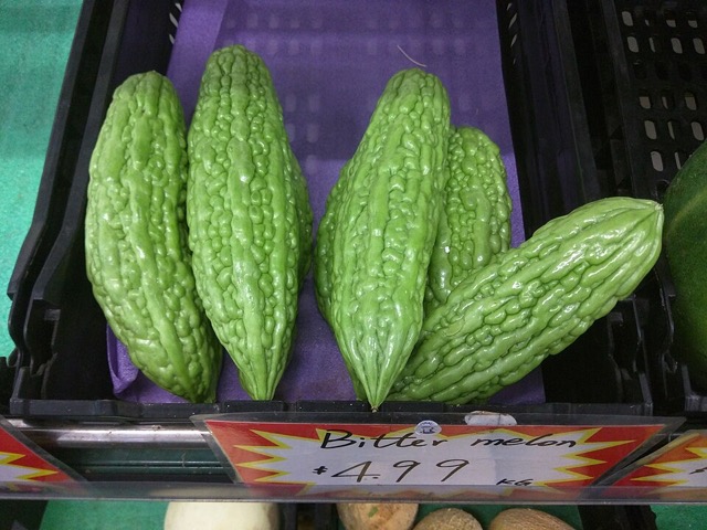 Bitter melon on the vine